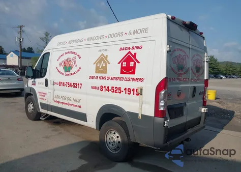 2018 Ram Promaster 1500 High Roof 136 Wb from USA, damaged, VIN 3C6TRVBG0JE157988